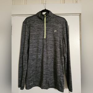 Russell Long Sleeve Dry Fit Half Zip Athletic Shirt Size Med
